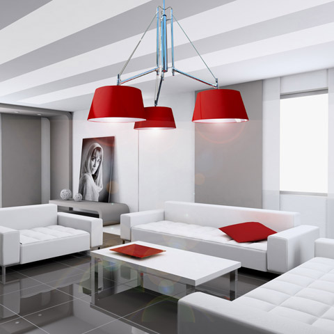 den3 - Cách điệu với đèn chùm lớn