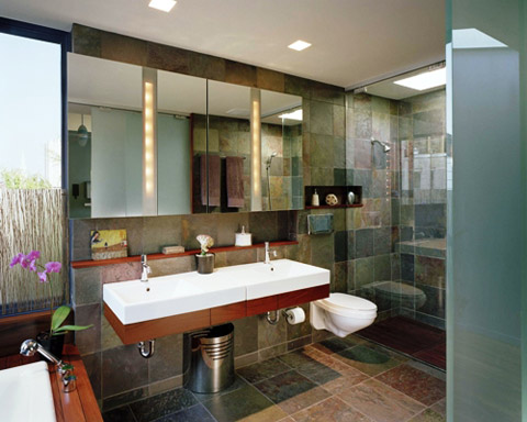 bathroom7 - 'Make up' phòng tắm theo phong cách đồng quê
