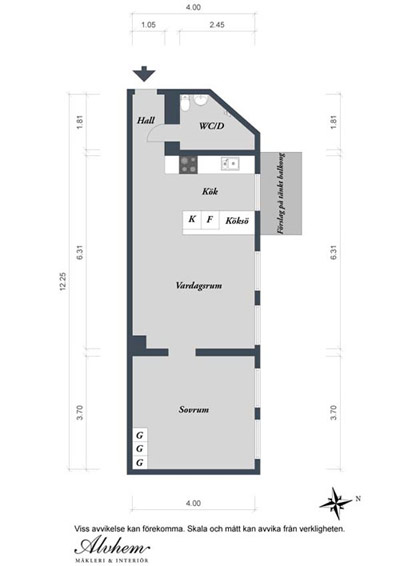 nha015 - Nhà 2 phòng thiết kế vui mắt