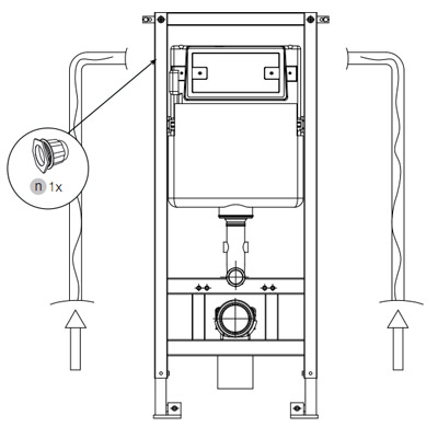 wc2 - Kết cấu của toilet treo tường
