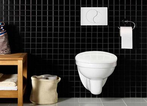 bon cau treo tuong 02 - Bồn cầu treo tường cho phòng tắm nhỏ