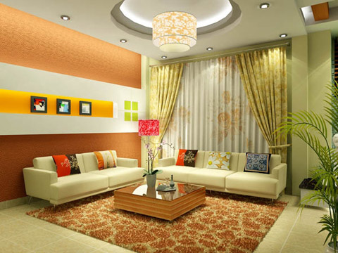 pkhach - Điểm nhấn trên tường phòng khách