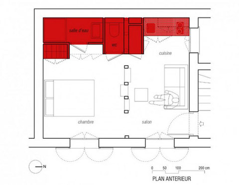 nha 25m2 8 - Nới rộng căn hộ chung cư mini 25 m2