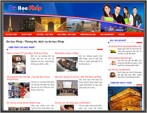 Thông Tin – Dịch Vụ Du Học Pháp – Giới thiệu web