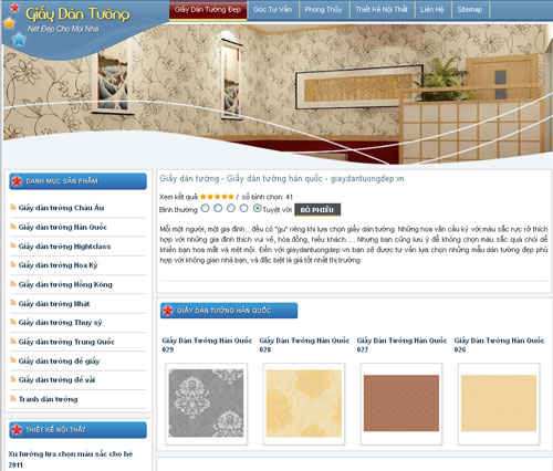 Giấy dán tường – dán tường đẹp – Giới thiệu web