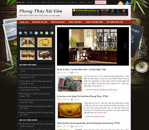 Phong Thủy Sài Gòn – Giới thiệu web
