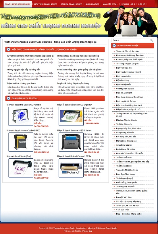 Vietnam Enterprises Quality Acceleration – Nâng Cao Chất Lượng Doanh Nghiệp – Giới thiệu web