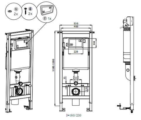 Kết cấu của toilet treo tường