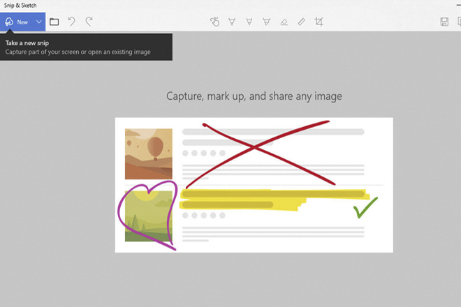 Cách chụp ảnh màn hình máy tính kết hợp dùng Snip va Sketch