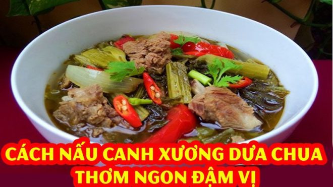 Canh dưa cải hầm xương heo