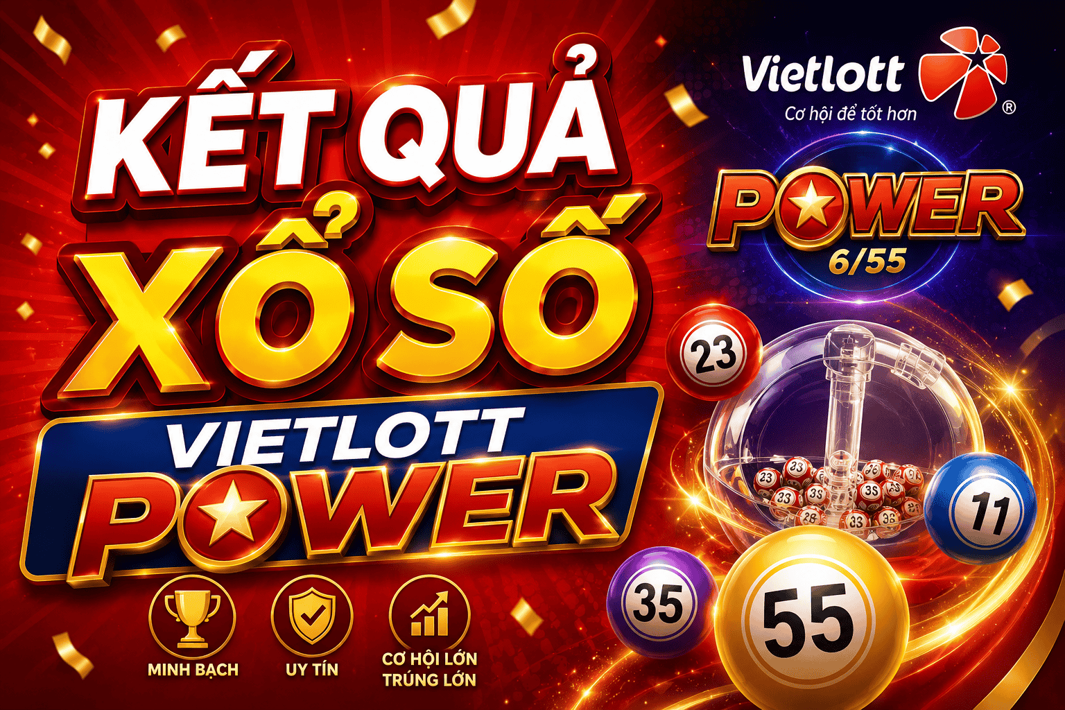 Cơ Cấu Giải Thưởng Vietlott 7/5: Xem Kết Quả Xổ Số Power 6/55 Hôm Nay 7/5/2026