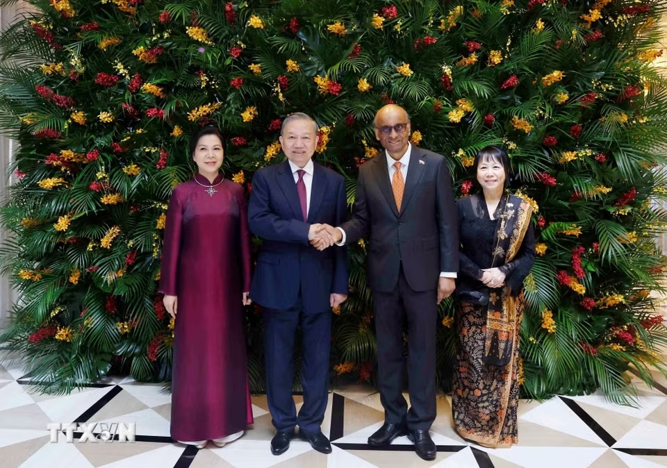 Tổng thống Singapore và Phu nhân chủ trì tiệc chiêu đãi Tổng Bí thư, Chủ tịch nước Tô Lâm và Phu nhân